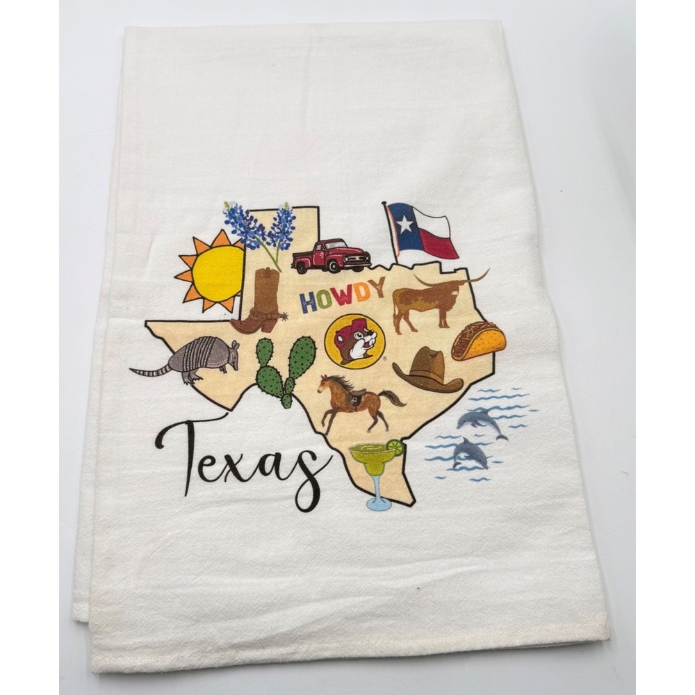 Texas Tea Towel Cora & Pate 28x28 Flour Sack Kitchen Dish Towel 100% Cotton